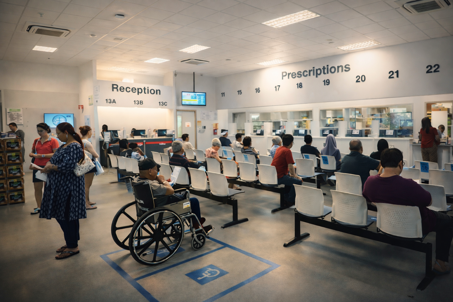 Hospital waiting area visual